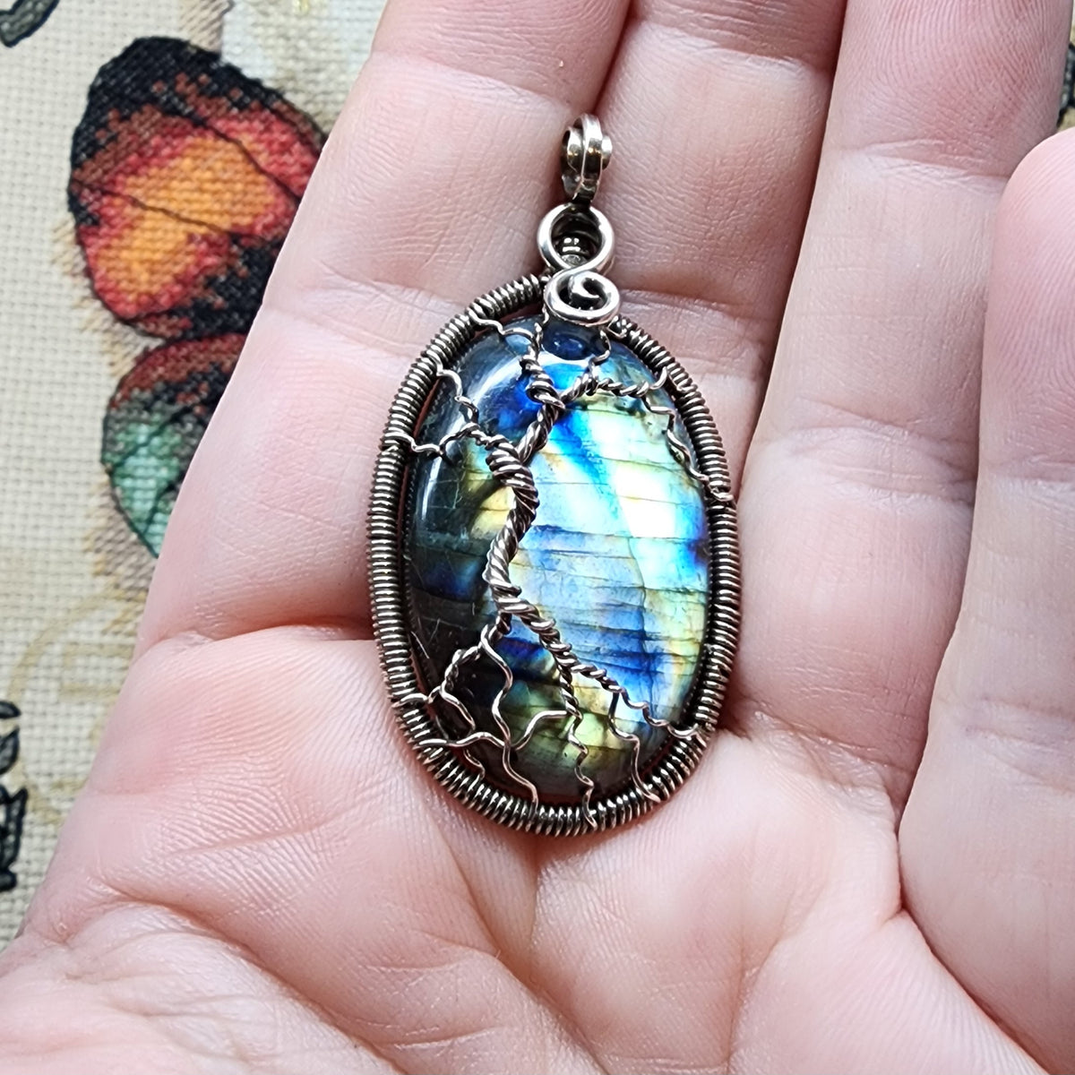 Labradorite tree of life on sale pendant