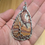 Wonderstone Picture Jasper Tree of Life Pendant Necklace in Sterling Silver