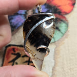 Flowery Black Dendritic Agate in Sterling Silver