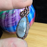 Montana Moss Agate in Copper Pendant