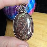 Hampton Butte Petrified Wood with Agate in Copper Pendant