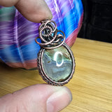 Crane Creek Agate Thunderegg from Oregon in Copper Pendant