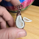 Graveyard Point Agate Quartz Crystal Geode in Copper Pendant with Specimen