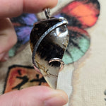 Flowery Black Dendritic Agate in Sterling Silver