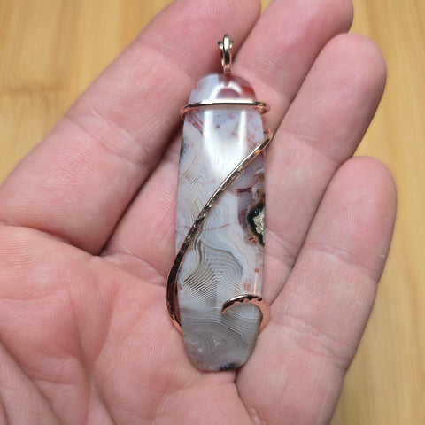 Parallax Agate Pendant in Sterling Silver