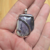 Purple Tiffany Stone Pendant Sterling Silver