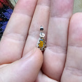 Tiny Drop Boulder Opal Pendant in Sterling Silver