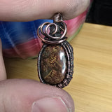 Dainty Maury Mountain Moss Agate in Copper Pendant