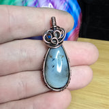 Montana Moss Agate in Copper Pendant