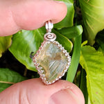 Oregon Sunstone Crystal Pendant in Sterling Silver