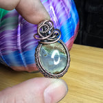 Crane Creek Agate Thunderegg from Oregon in Copper Pendant