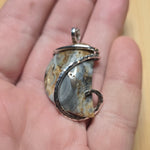 Oregon Widowmaker Plume Jasper Agate Pendant Sterling Silver