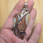 Gemfield Wonderstone Jasper Abstract Pendant in Sterling Silver