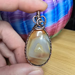 Carnelian Agate from Washington in Copper Pendant