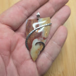 Gemfield Wonderstone Jasper Shield Pendant in Sterling Silver