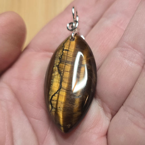 Tiger Eye Pendant Sterling Silver