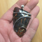 Rare Oregon Morrisonite Jasper Statement Pendant Sterling Silver