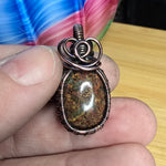 Dainty Maury Mountain Moss Agate in Copper Pendant