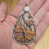 Wonderstone Picture Jasper Tree of Life Pendant Necklace in Sterling Silver