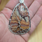 Wonderstone Picture Jasper Tree of Life Pendant Necklace in Sterling Silver