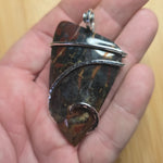 Rare Oregon Morrisonite Jasper Statement Pendant Sterling Silver