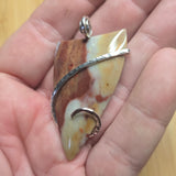 Gemfield Wonderstone Jasper Shield Pendant in Sterling Silver