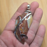 Gemfield Wonderstone Jasper Abstract Pendant in Sterling Silver