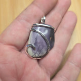 Purple Tiffany Stone Pendant Sterling Silver