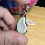 Graveyard Point Agate Quartz Crystal Geode in Copper Pendant with Specimen