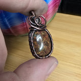 Dainty Maury Mountain Moss Agate in Copper Pendant