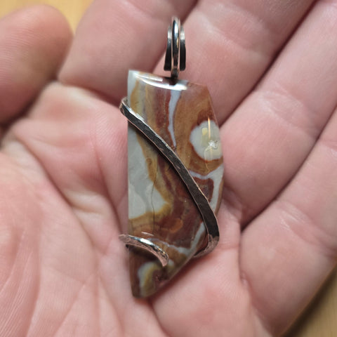 Gemfield Wonderstone Jasper Pendant in Sterling Silver