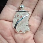 Quartz Crystal Ghost Pendant in Sterling Silver - Right Facing