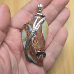 Gemfield Wonderstone Jasper Abstract Pendant in Sterling Silver