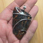 Rare Oregon Morrisonite Jasper Statement Pendant Sterling Silver