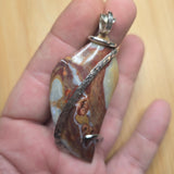 Gemfield Wonderstone Jasper Abstract Pendant in Sterling Silver