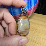 Carnelian Agate from Washington in Copper Pendant