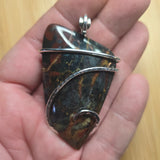 Rare Oregon Morrisonite Jasper Statement Pendant Sterling Silver