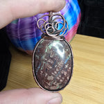 Hampton Butte Petrified Wood with Agate in Copper Pendant