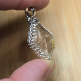 Oregon Sunstone Crystal Pendant in Sterling Silver