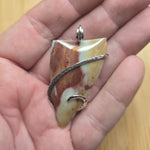 Gemfield Wonderstone Jasper Shield Pendant in Sterling Silver