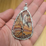 Wonderstone Picture Jasper Tree of Life Pendant Necklace in Sterling Silver