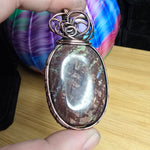 Hampton Butte Petrified Wood with Agate in Copper Pendant