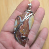 Gemfield Wonderstone Jasper Abstract Pendant in Sterling Silver