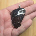 Metallic Psilomelane Pendant in Sterling Silver