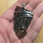 Rare Oregon Morrisonite Jasper Statement Pendant Sterling Silver