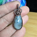 Montana Moss Agate in Copper Pendant