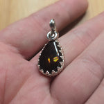 Mexican Fire Agate Pendant Sterling Silver and Rose Gold