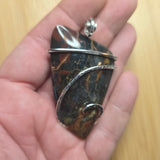 Rare Oregon Morrisonite Jasper Statement Pendant Sterling Silver