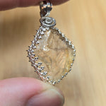 Oregon Sunstone Crystal Pendant in Sterling Silver