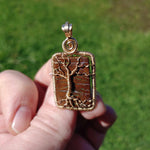 Australian Boulder Opal Tree of Life  Pendant in 14kt Yellow Gold Fill